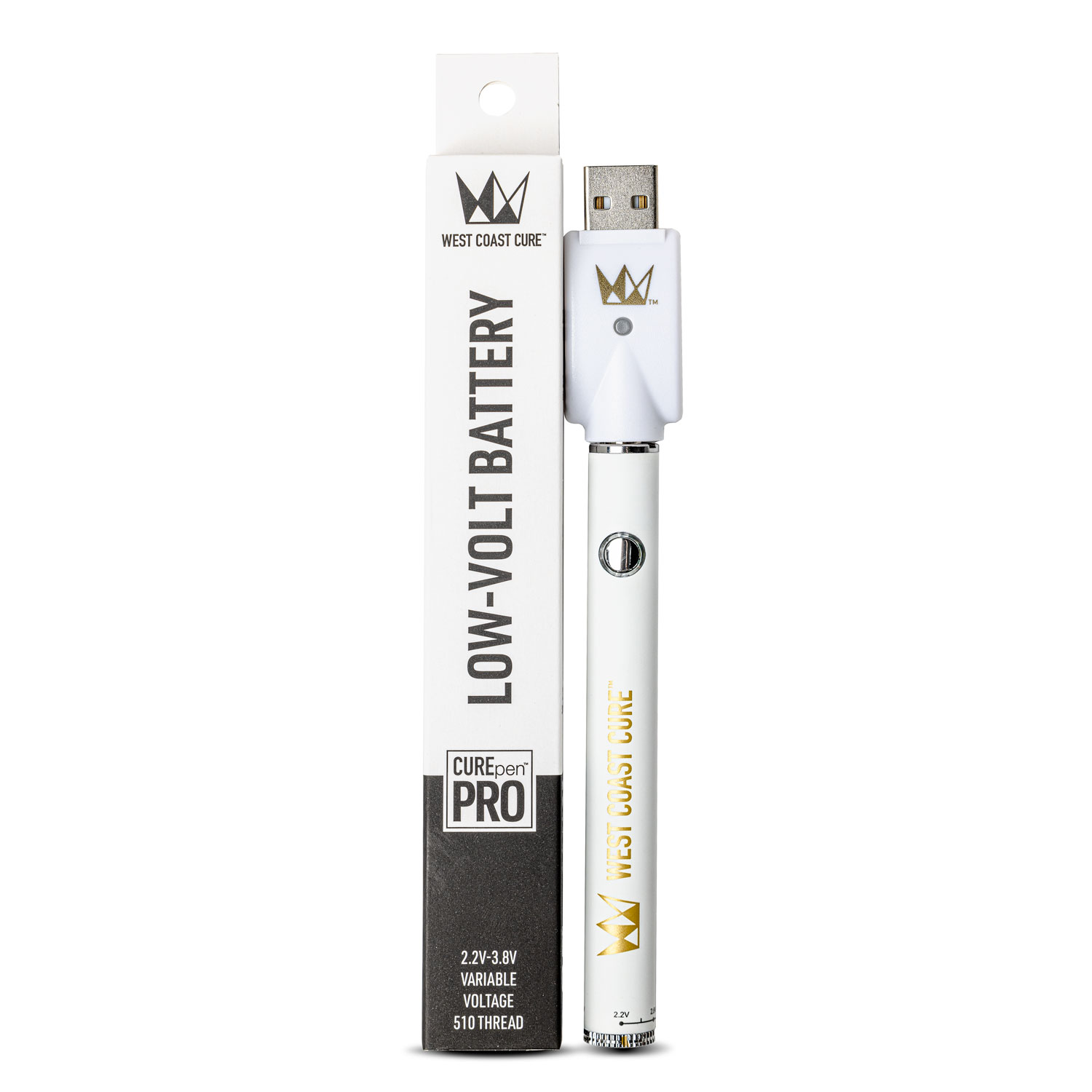 West Coast Cure Carts Cure pen Pro WHITE BATTERY